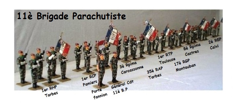 Regiments des unites parachutistes de la 11eme brigade
